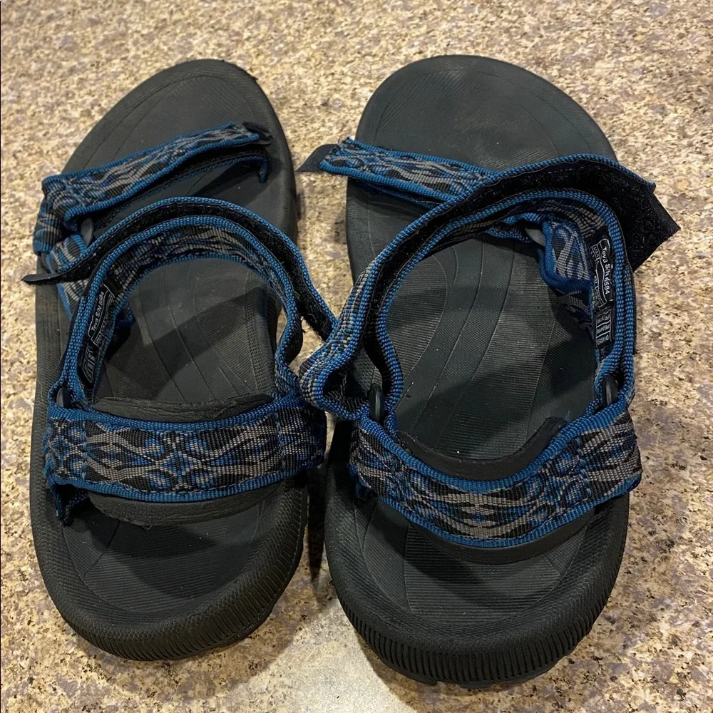 Teva 6584 Sandals Water Walking Hiking Blue Black Gray US 11 USED Mens